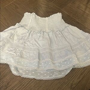 Light Blue Ruffled Skirt